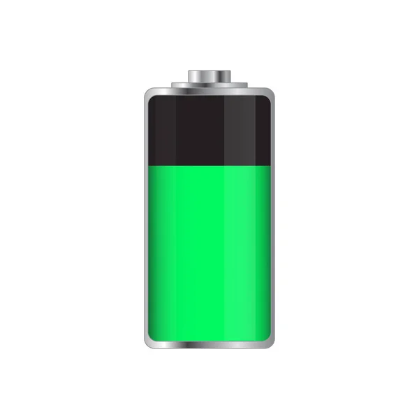 Ilustración de batería verde — Vector de stock