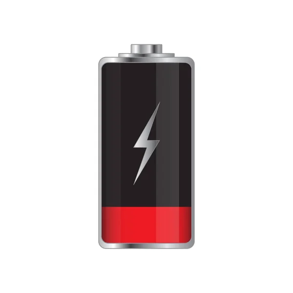 Lage batterij illustratie — Stockvector