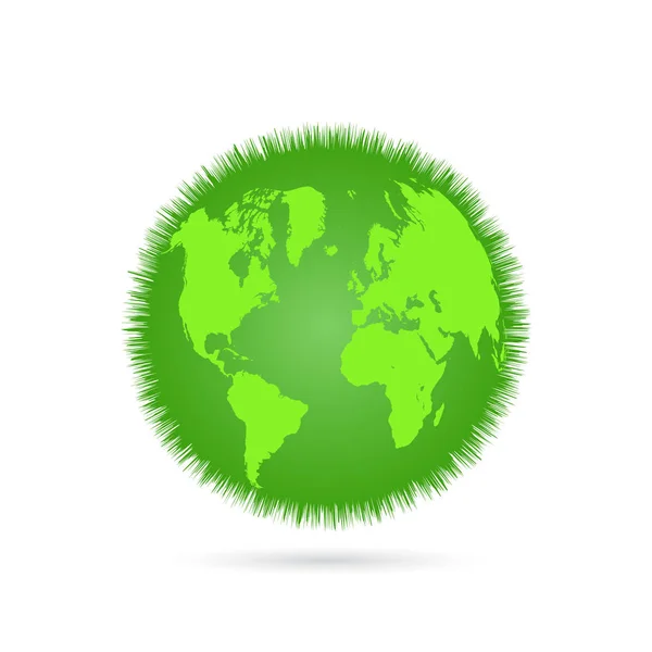 Green Grass Earth Illustration — Stock Vector