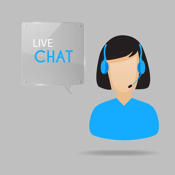 Chat en vivo Ilustración — Vector de stock