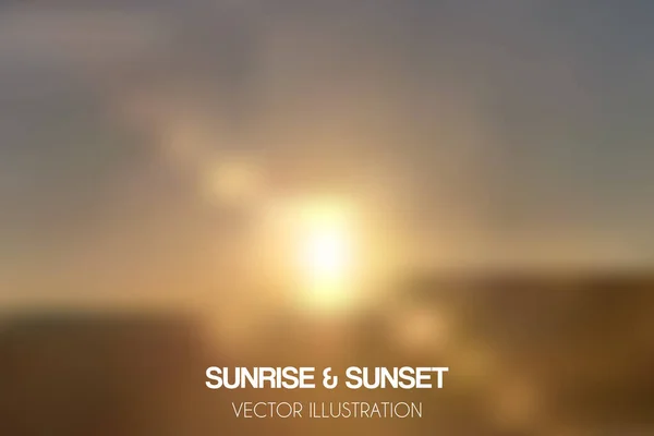 Illustration réaliste du flou du coucher du soleil — Image vectorielle