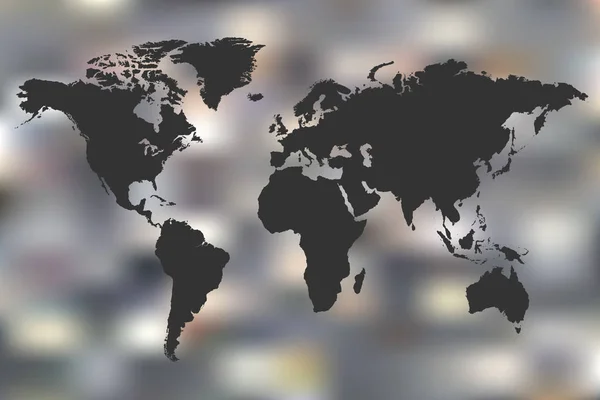 Wereld kaart abstracte illustratie — Stockvector