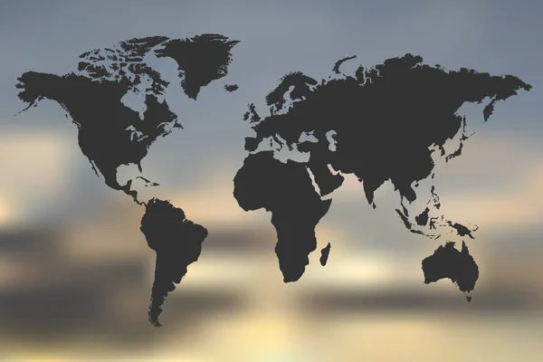 Ilustração do mapa mundial Gráficos De Vetores