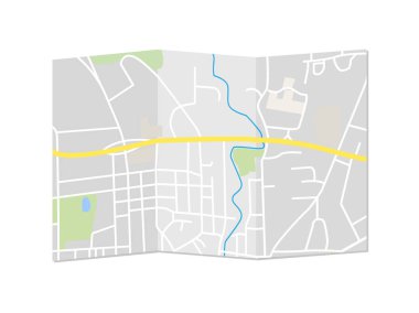 Şehir Haritası İllüstrasyonu