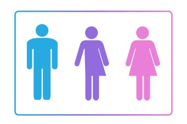Gender Neutral Restroom Sign clipart