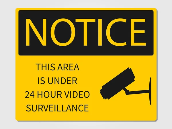 Video Surveillance Sign Illustration — Stock Vector