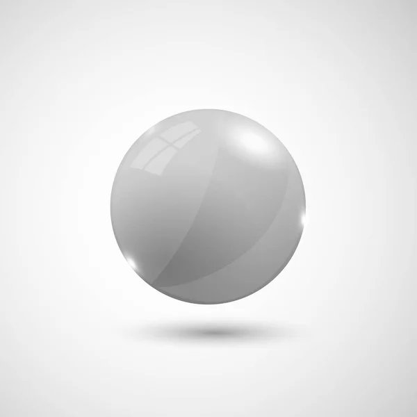 White 3d sphere — Stock Vector