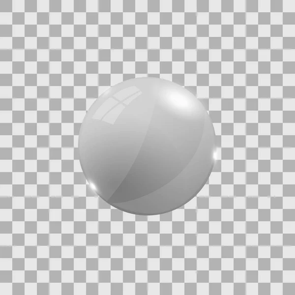 Bílá koule 3d — Stockový vektor