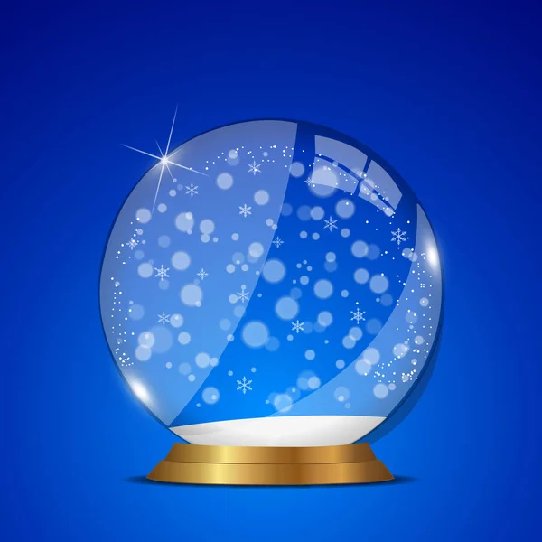 Christmas Snow Globe Illustration — Stock vektor