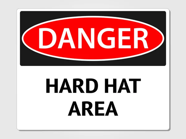 Hard Hat Area Sign Stock Illustration