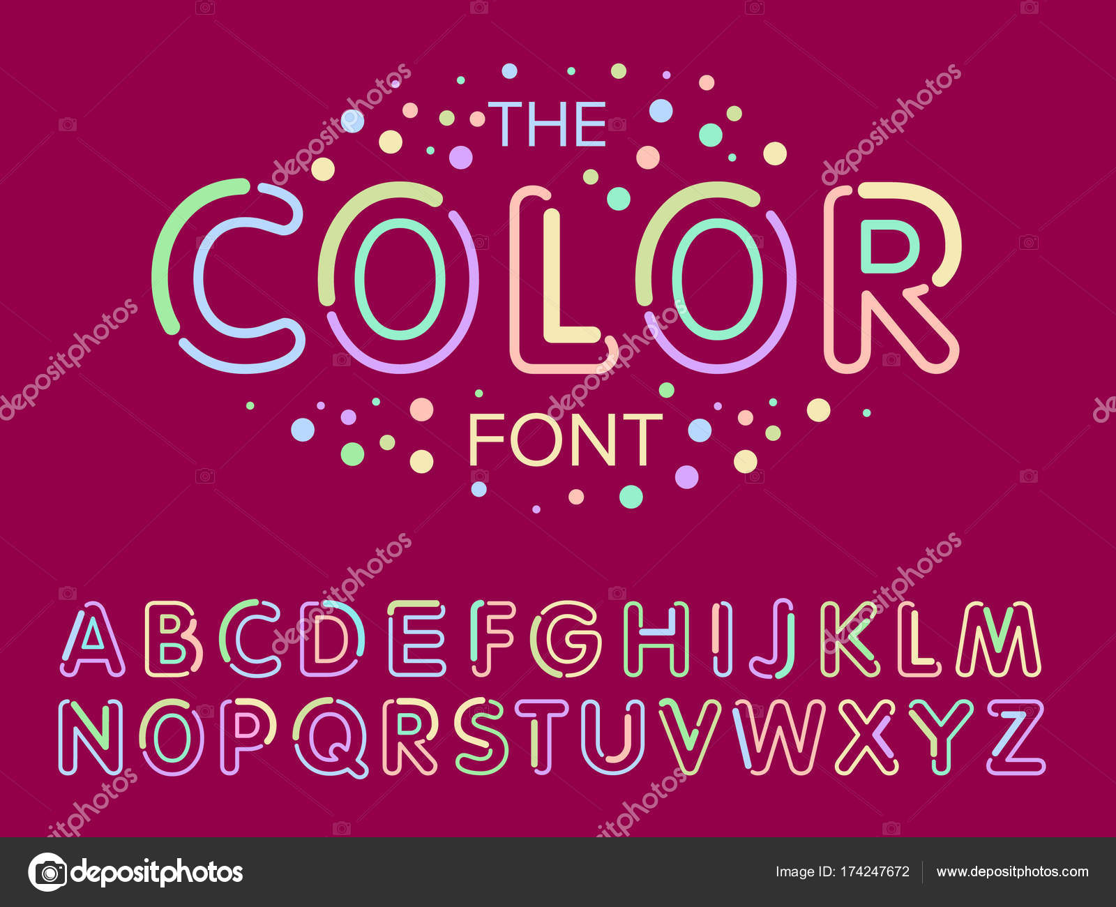 Color font letter with alphabet Stock Vector Image by ©lepusinensis ...