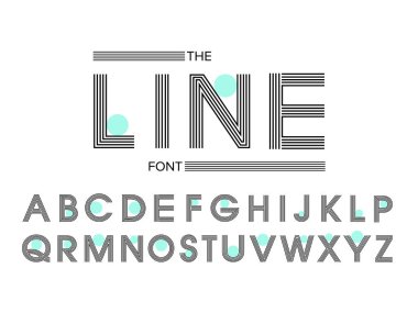 alfabe ile satırının tasarım