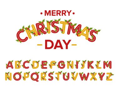 alfabe ile neşeli Noel günü