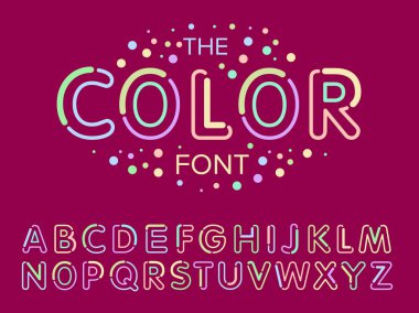 renk yazı tipi harf alfabe ile