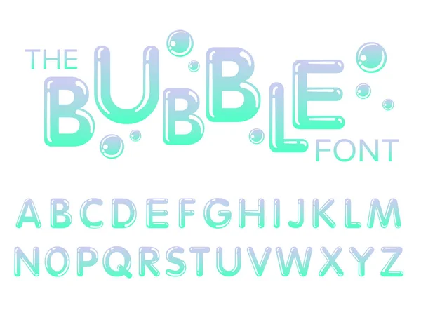 Ontwerp van de zeepbel alfabet — Stockvector