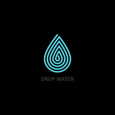 Damla su logo, illüstrasyon vektör 