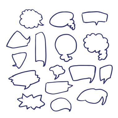 Konuşma balonları. vektör simge kümesi