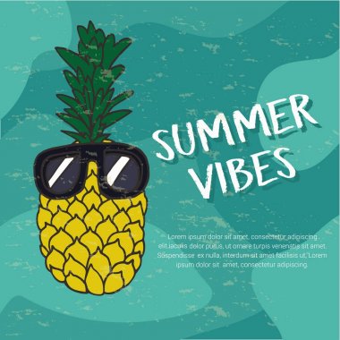 Yaz titreşimleri el yazısı posterler, kartlar, fotoğraf kaplamaları. Fırça dokusu. Beyaz arka planda izole edilmiş. Vektör illüstrasyonu.