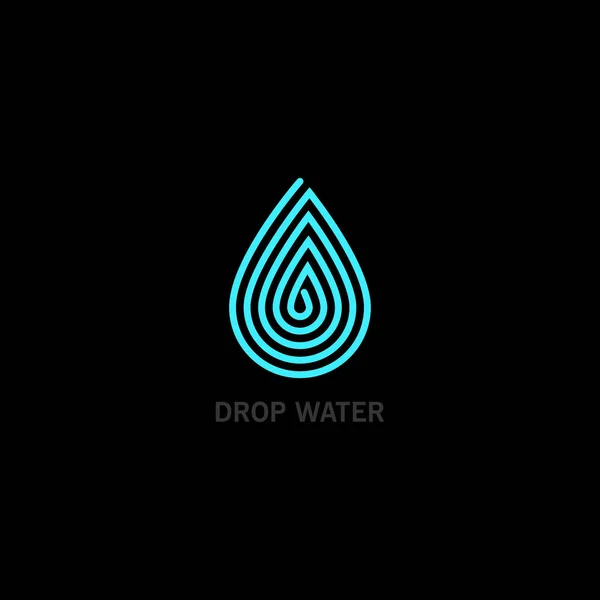 Släpp Vatten Logotype Vektor Illustration — Stock vektor