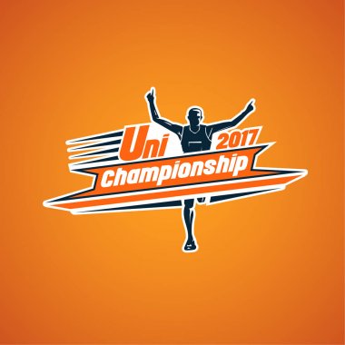 (Tasarım) Maraton logo tipi illüstrasyon