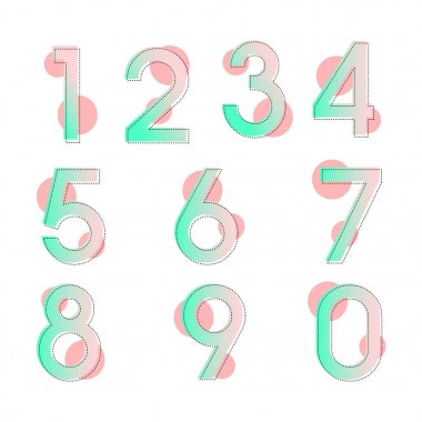 On numara forma sıfır dokuz, numara düz tasarım kümesi