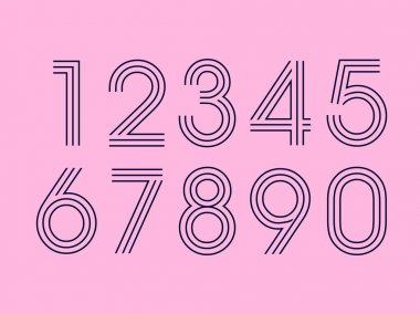 On numara forma sıfır dokuz, numara düz tasarım kümesi