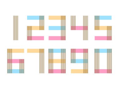 On numara forma sıfır dokuz, numara düz tasarım kümesi