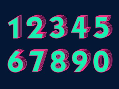 On numara forma sıfır dokuz, numara düz tasarım kümesi