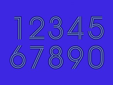 On numara forma sıfır dokuz, numara düz tasarım kümesi