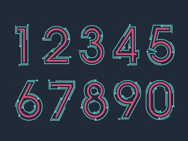 On numara forma sıfır dokuz, numara düz tasarım kümesi