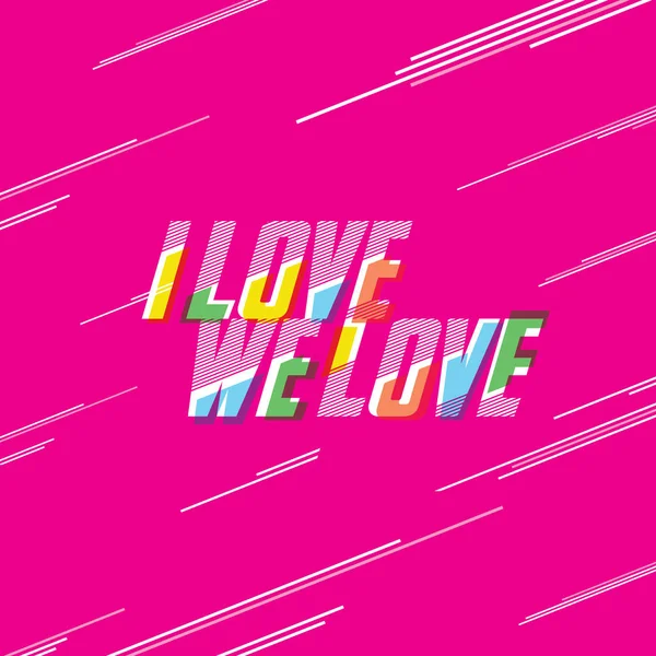 Love Love Inscription Vector Illustration — Stock Vector