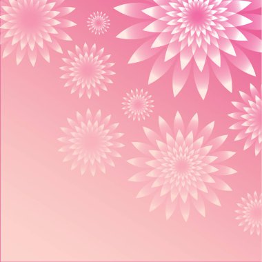 Zarif pembe arka plan beyaz çiçekli