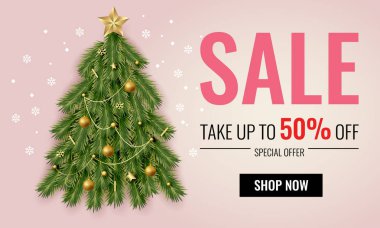 Merry Christmas Satılık arka plan tasarımı. Vektör logosu, tipografi. Afiş, tebrik kartı, hediye paketi, vb olarak kullanılabilir.