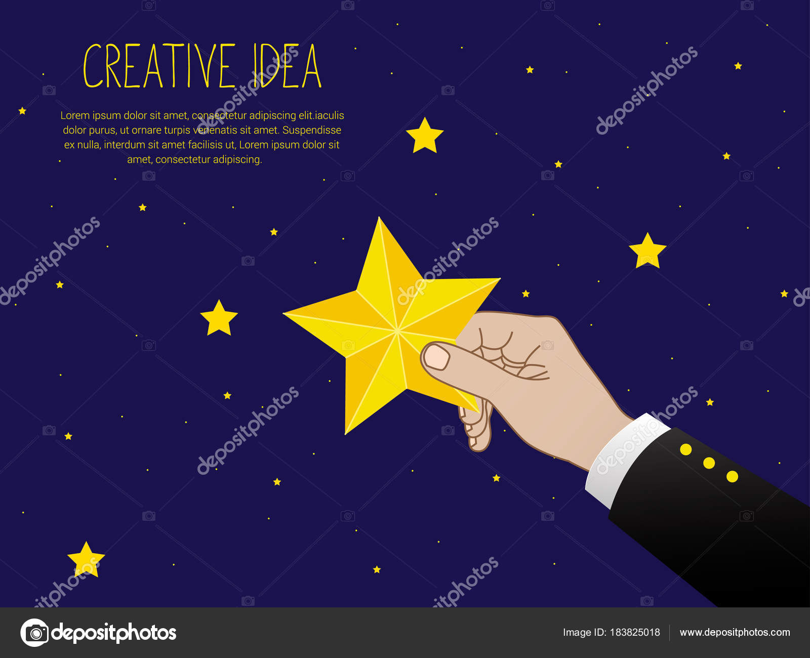 Obtenir étoile Atteindre Hauteur Homme Affaires Détient Une