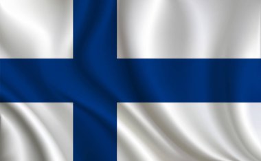 Finlandiya bayrak arka plan, yakın çekim