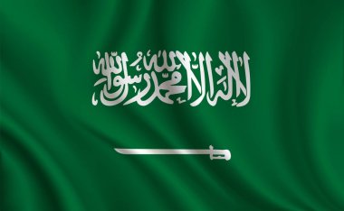 Suudi Arabistan bayrağı arka plan, yakın çekim