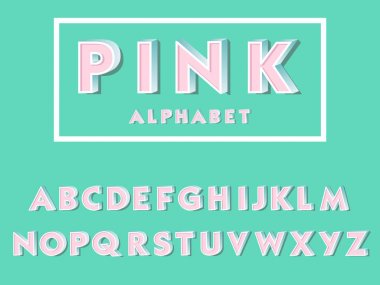 Vektör modern stilize yazı tipi ve alfabe