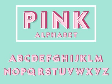 Vektör modern stilize yazı tipi ve alfabe