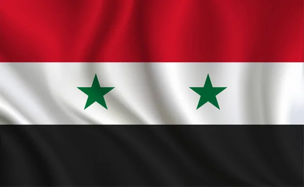 Bandera Siria Fondo Primer Plano — Archivo Imágenes Vectoriales