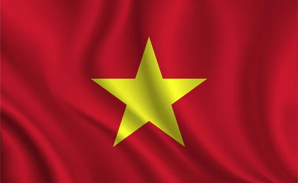 Bandera Vietnam Fondo Primer Plano — Archivo Imágenes Vectoriales