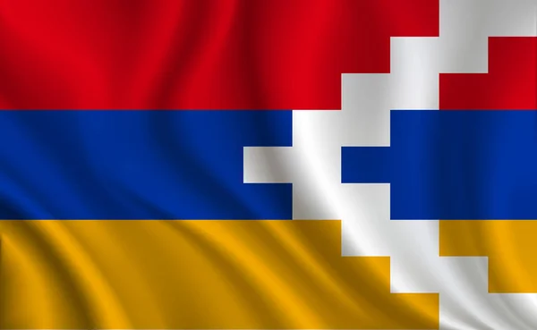 Artsakh Flagge Hintergrund Nahaufnahme — Stockvektor