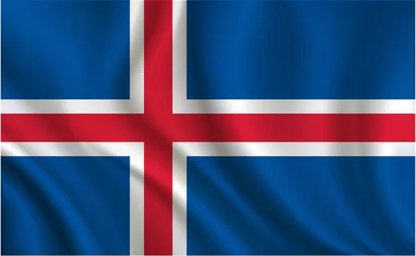 Iceland Flag Background Close — Stock Vector