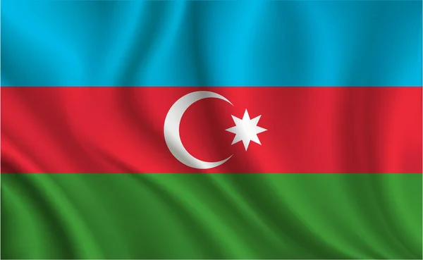 Drapeau Azerbaïdjan Gros Plan — Image vectorielle
