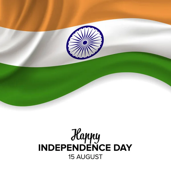 vector festive illustration of independence day in India celebration on August 15.