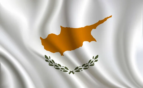 Cyprus Vlag Achtergrond Close — Stockvector