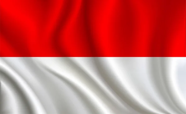 インドネシア国旗背景 クローズ アップ — ストックベクタ