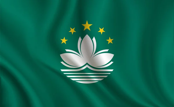 Hintergrund Der Macau Flagge Nahaufnahme — Stockvektor