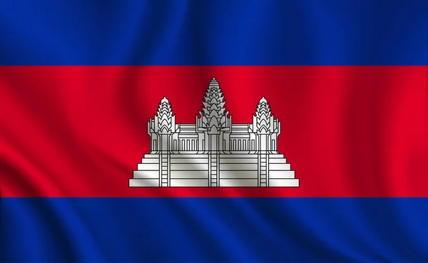 Fondo Bandera Camboya Primer Plano — Archivo Imágenes Vectoriales