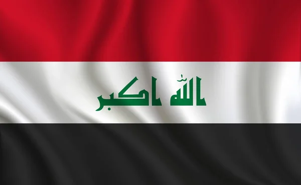 Ιράκ Σημαία Φόντο Κοντινό Πλάνο — Διανυσματικό Αρχείο