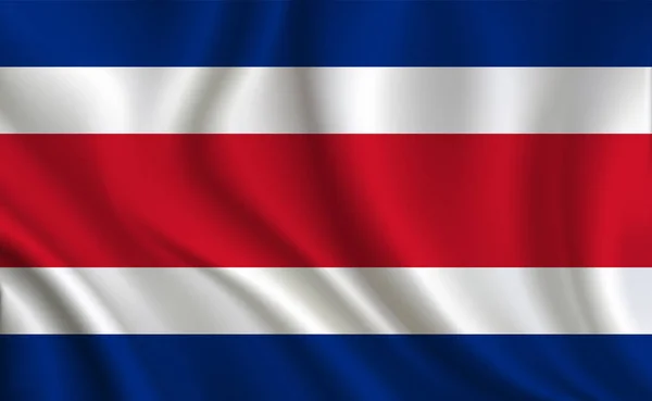 Costa Rica Flagga Bakgrund Närbild — Stock vektor